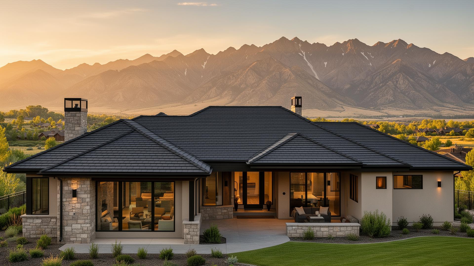 Premium Utah roof against mountain backdrop