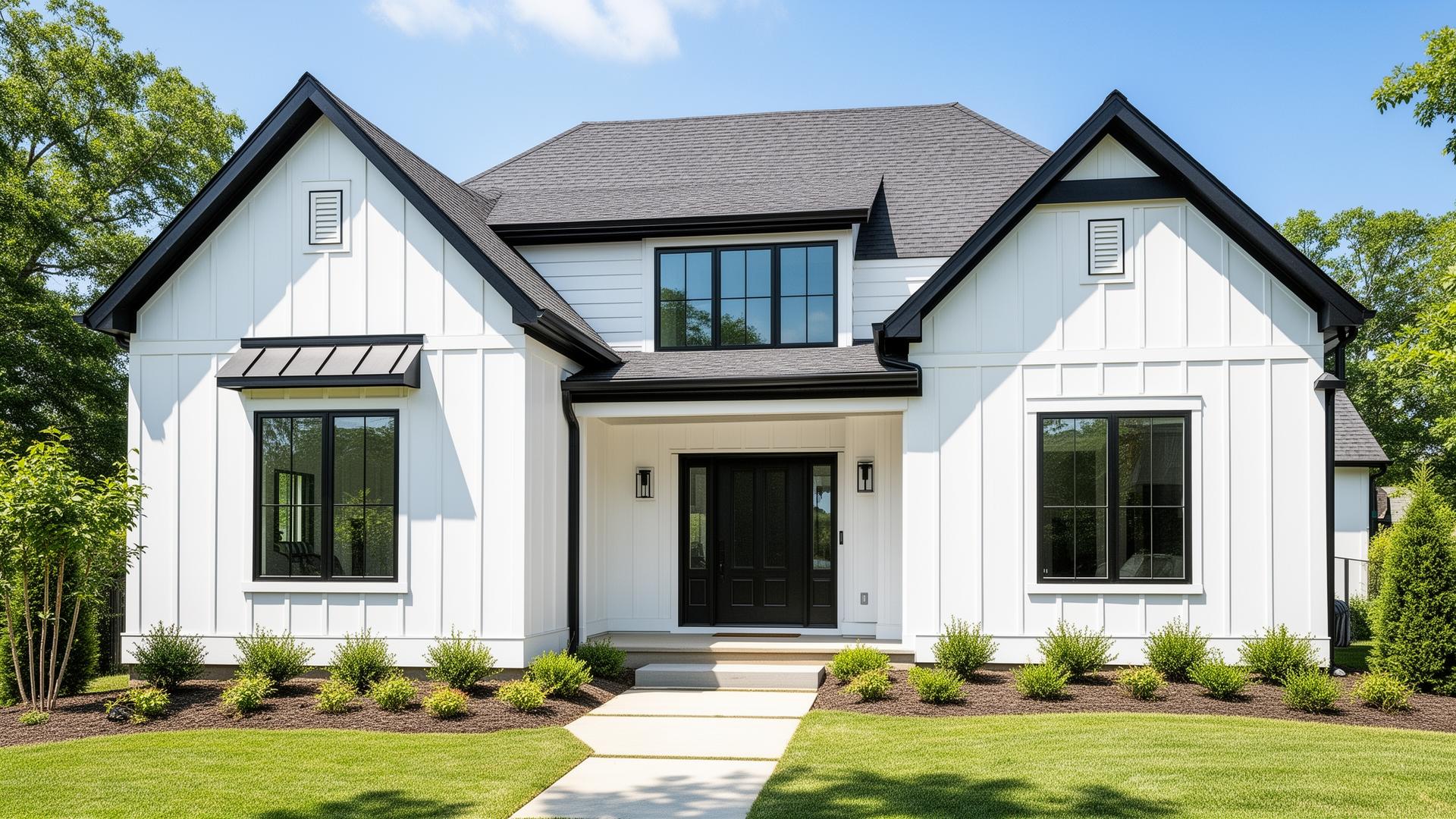 Modern home with fresh Hardie siding